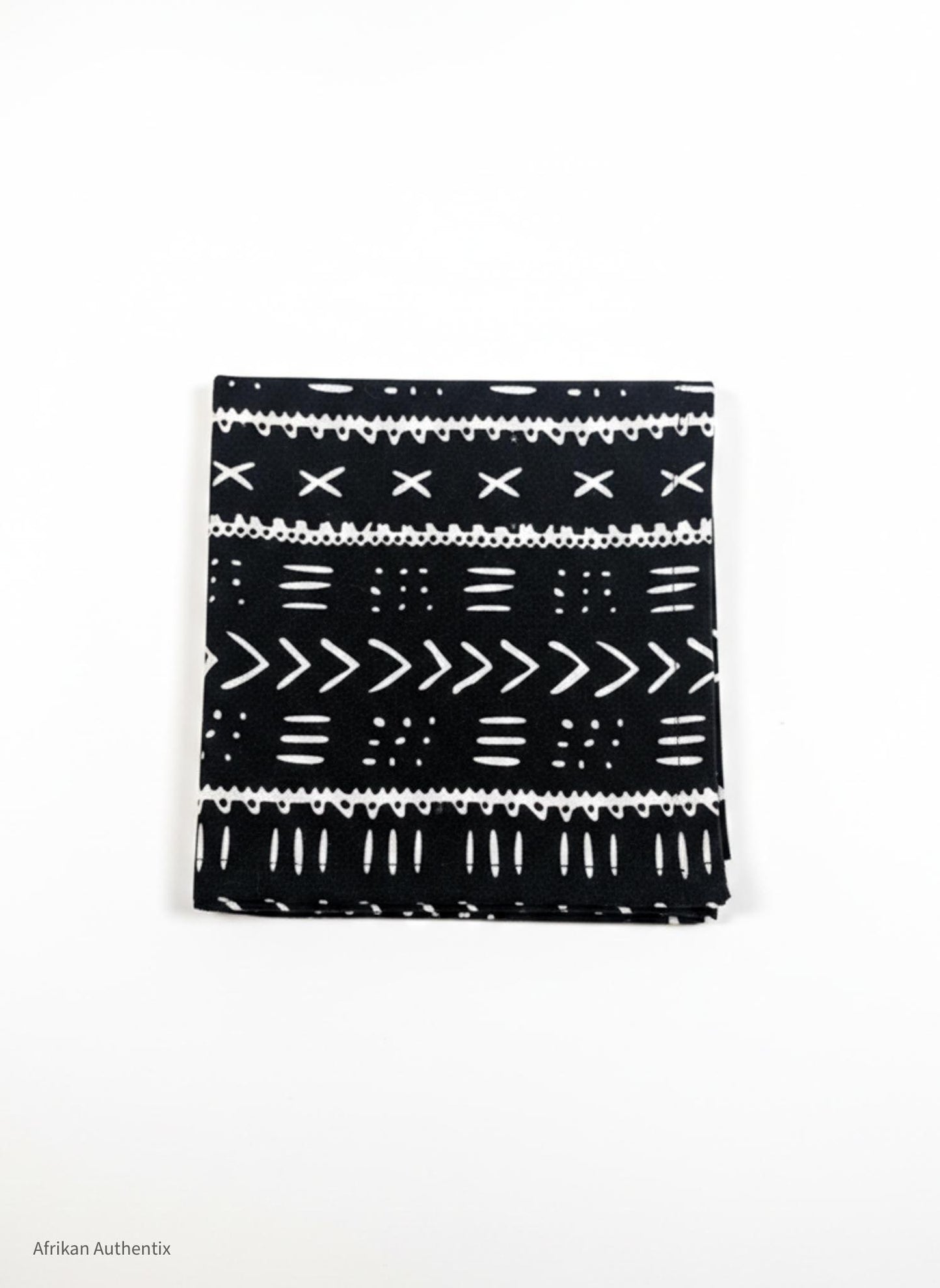 black and white african print cloth napkin