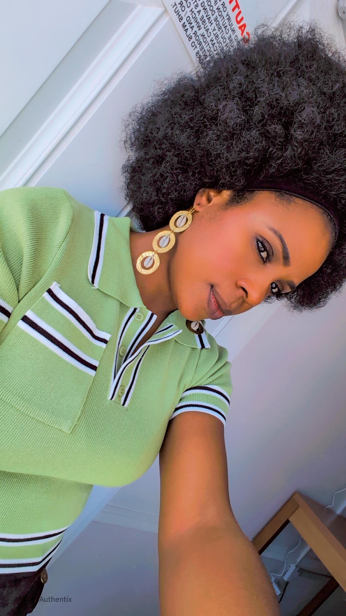 brass cowrie shell earrings