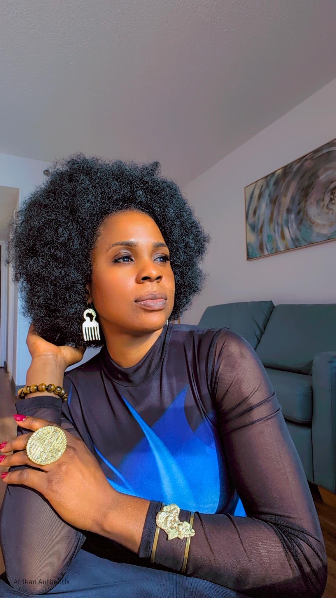 brass statement earrings