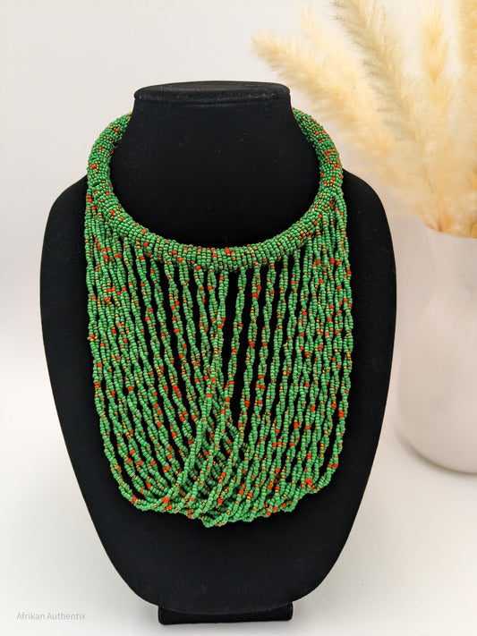 Bishara African beaded necklace