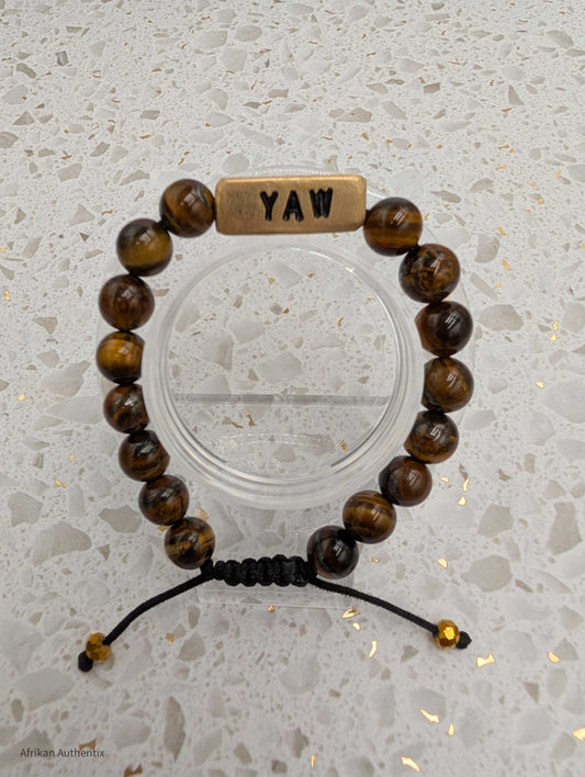 Yaw bracelet -  Male Thursday Born Tiger Eye birthday bracelet