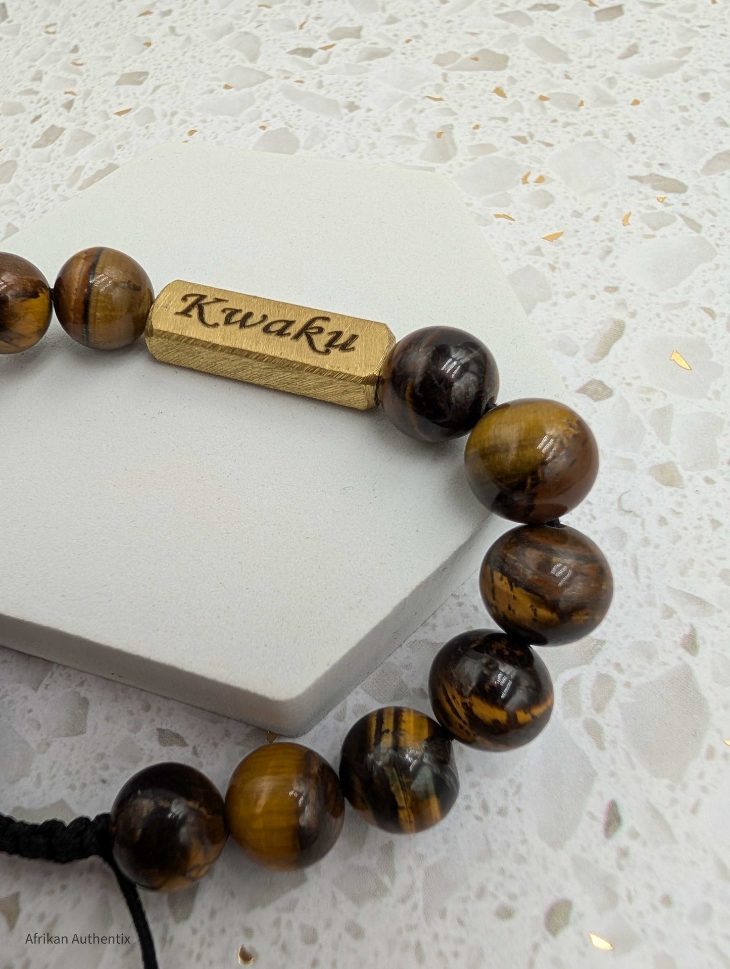 Kwaku bracelet - Male Wednesday Born Tiger Eye birthday bracelet