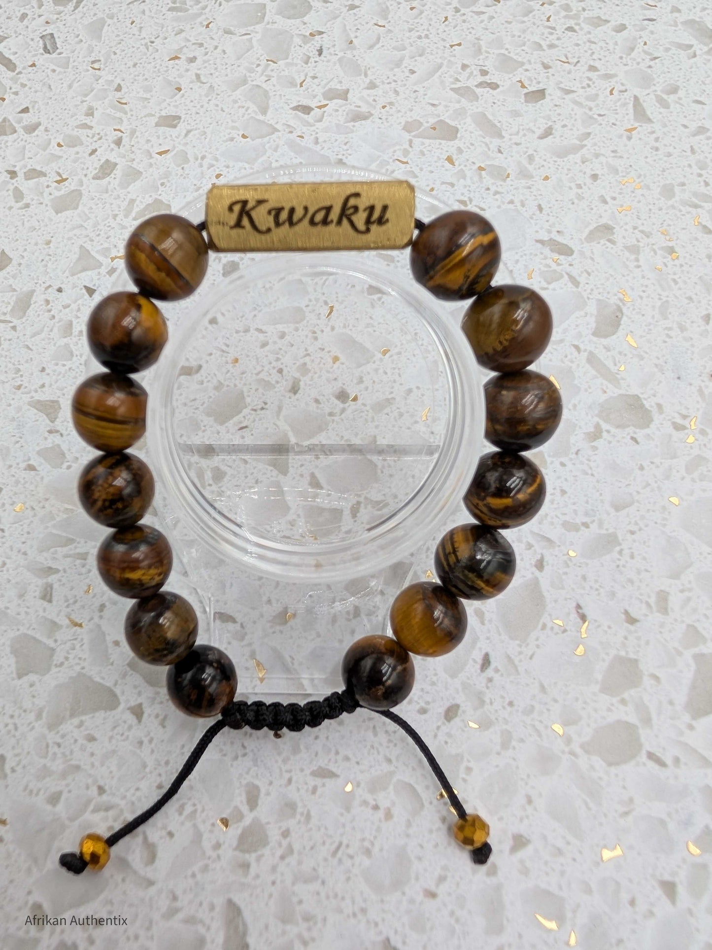 Kwaku bracelet - Male Wednesday Born Tiger Eye birthday bracelet