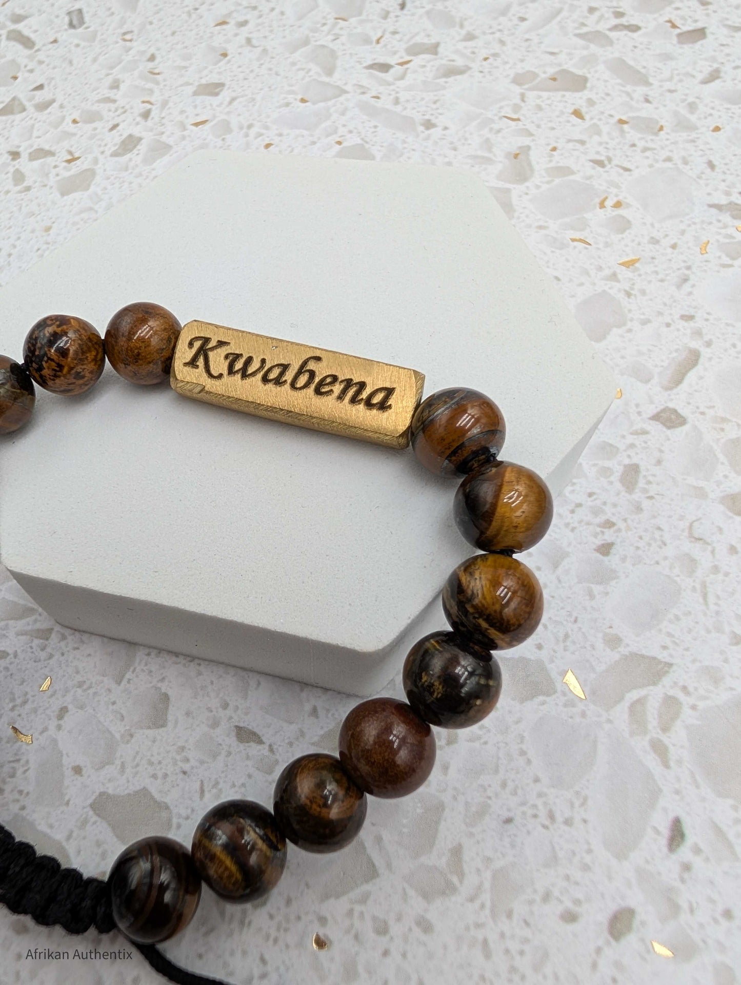 Kwabena bracelet -  Male Tuesday Born Tiger Eye birthday bracelet