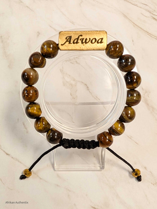 Adwoa bracelet -  Female Monday Born Tiger Eye birthday bracelet